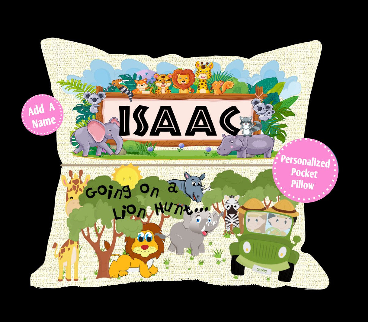 Going On A Lion Hunt Pocket Pillow Digital Designs