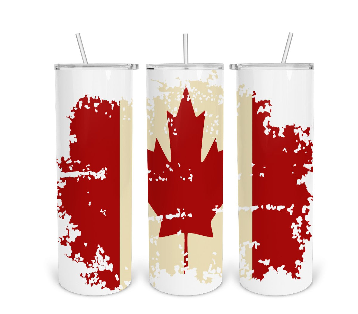 Grunge Canada Flag 2 Tumbler Print Transfer