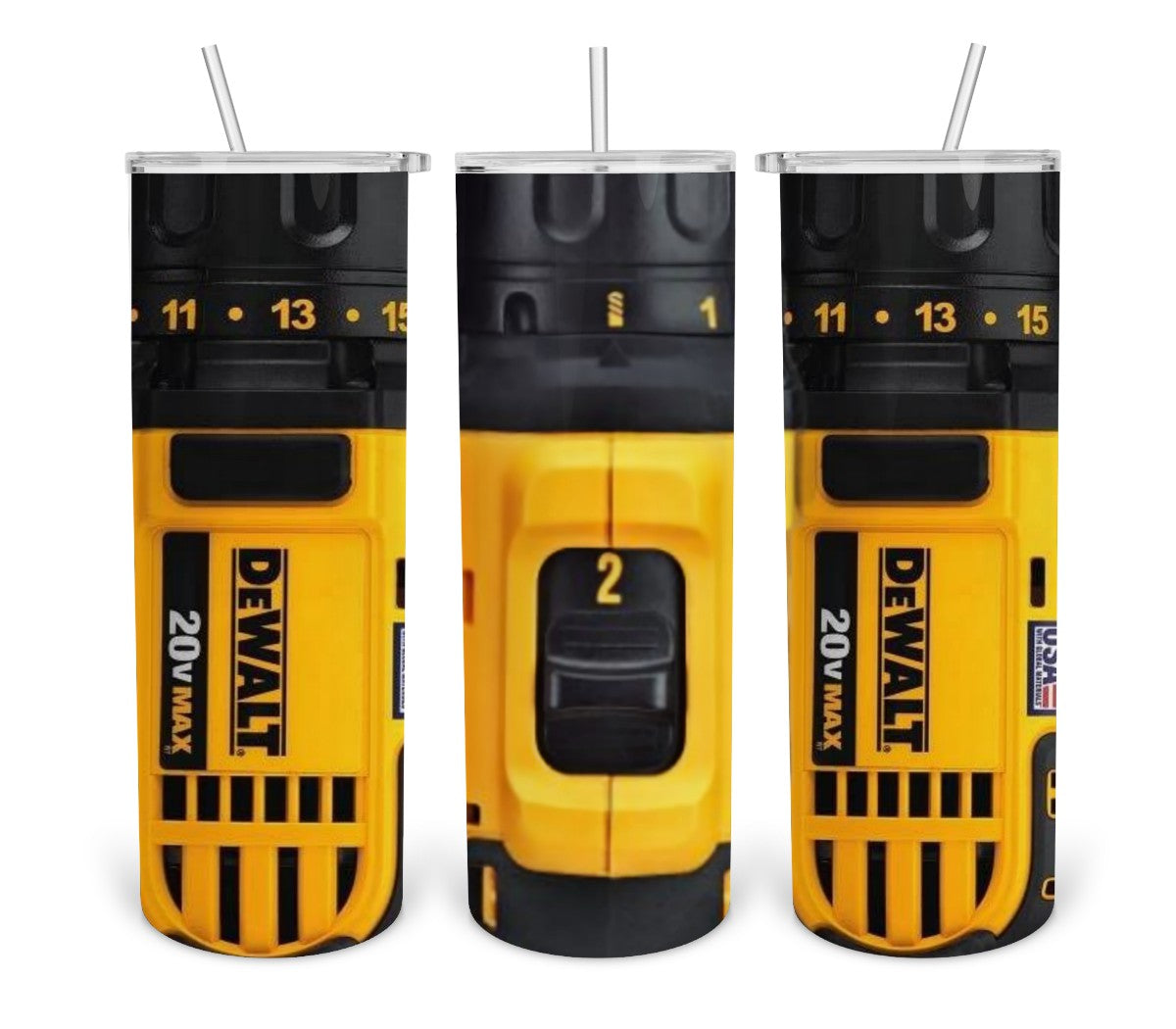 DeWalt Drill Tumbler Print Transfer